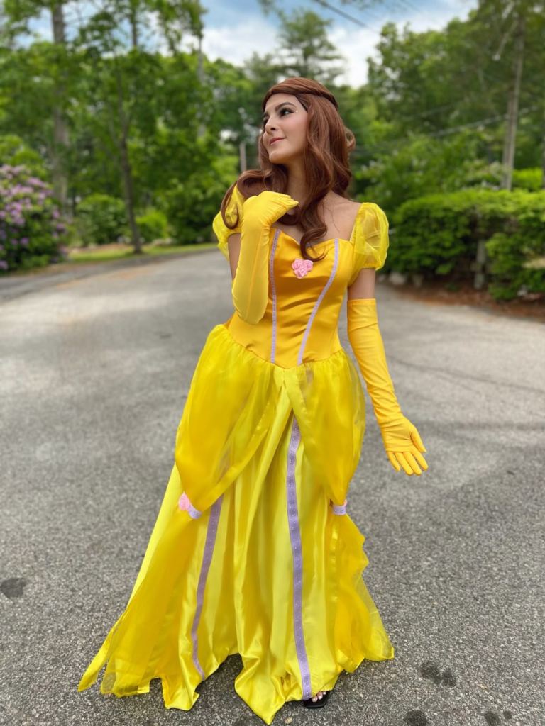 Princess Belle party character for hire